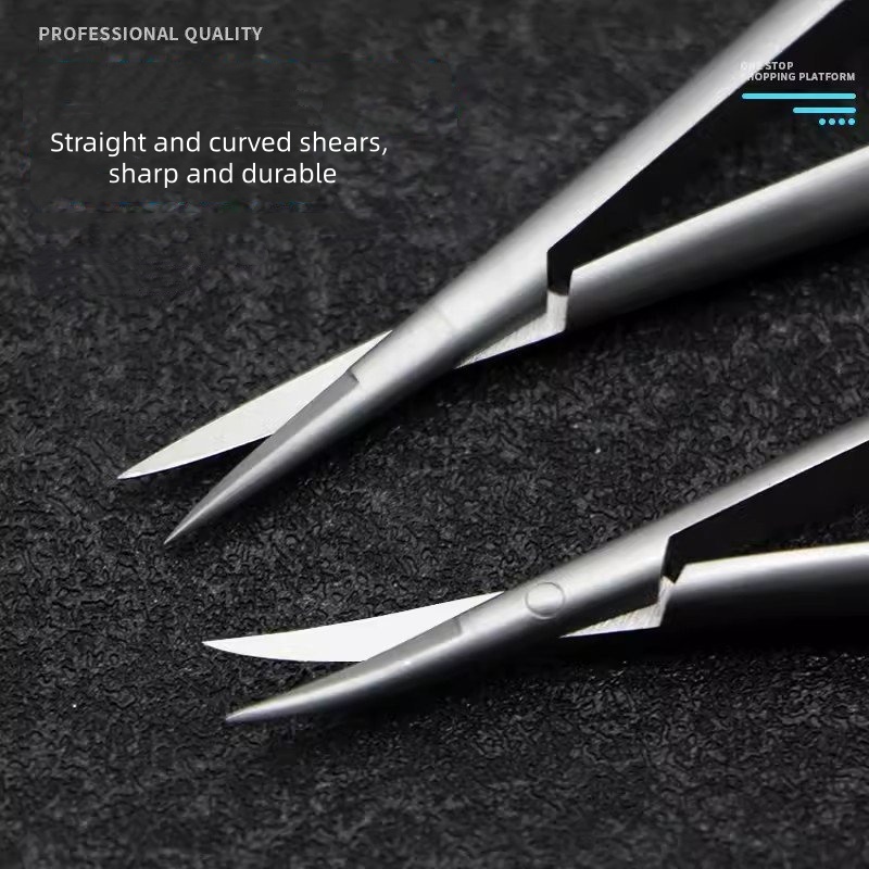 Хирургиялық құрал Тот баспайтын болаттан жасалған титан қорытпасы түзу қисық медициналық қайшы